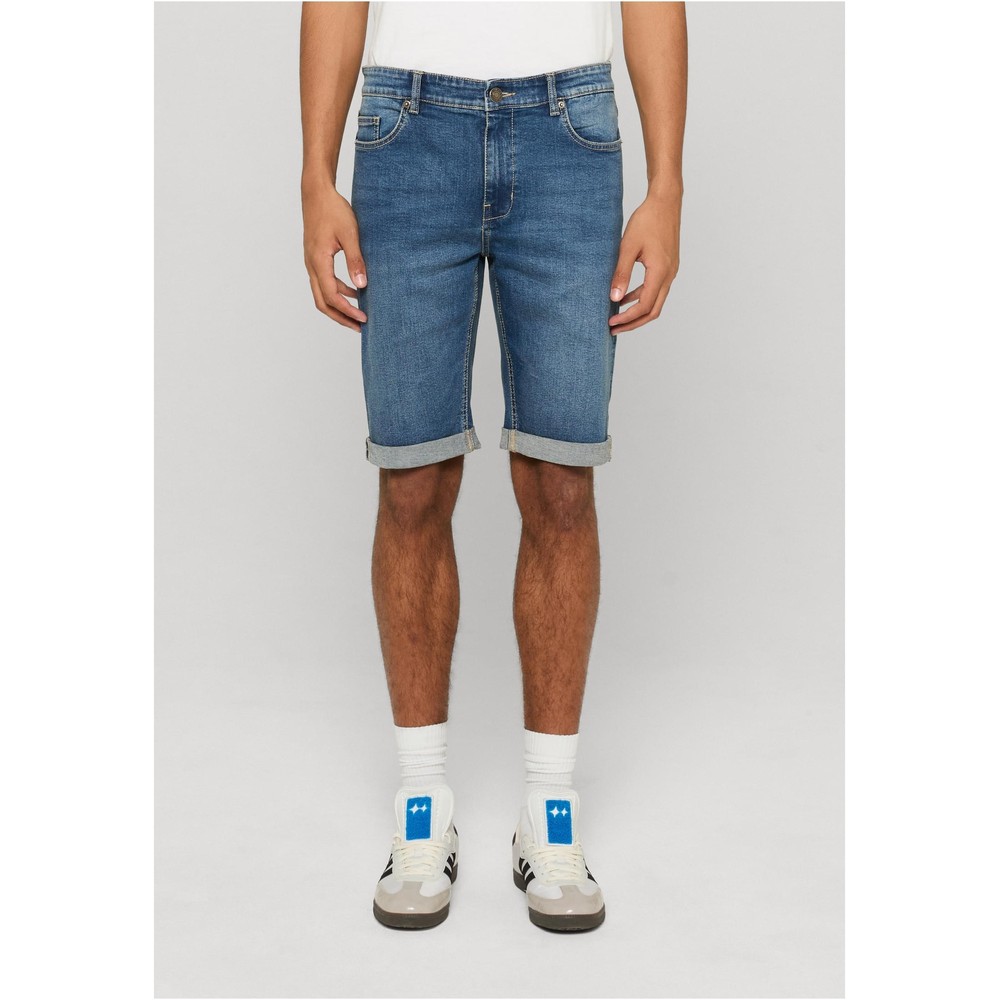 Urban Classics - Basic Slim Fit Jeans Shorts - Blue
